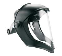 Honeywell 1011624 Bionic, visiera facciale in policarbonato trasparente con rivestimento antigraffio/Fogban, vestibilità comoda con occhiali e respiratori, meccanismo di bloccaggio (1 pezzo)