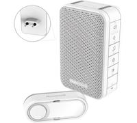 HONEY DC313SP2 - Campanello senza fili per prese con luce lampeggiante a LED e pu