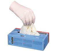 Honeywell DexPure 801-30 Guanti Protezione Chimica Monouso in Lattice, Ambidestri, Lunghezza 26.4 cm, Blu, Taglia 8M, 4580130-08 (Confezione da 50 Guanti)