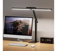 Honeywell HJ1BK Sunturalux Lampada da scrivania a LED con base, lampada da scrivania per casa e ufficio, 1200 lm, 4 modalità di colore, oscuramento continuo, luce da scrivania con timer, colore nero