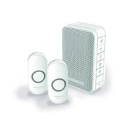 Honeywell Home DC313NFB Campanello Portatile Serie 3 con Led e 2 Pulsanti, Bianco