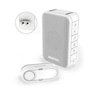 Honeywell Home DC313SP2 Kit Campanello Senza Fili, 150 m, 6 Melodie, 84Db, LED,