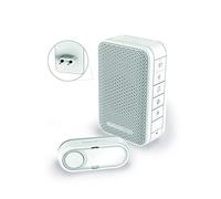 HONEY DC313SP2 - Campanello senza fili per prese con luce lampeggiante a LED e pu