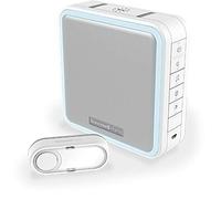 Honeywell Campanello senza fili portatile DC915S Serie 9 con LED e pulsante, Bianco