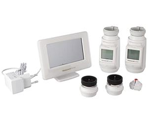 Honeywell Home THR99C3102 evohome Starter Pack, incl. termostato Wi-Fi Smart e 2 Teste termostatiche Wireless per radiatori, Bianco (3 Pezzi)