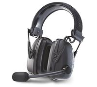 Honeywell Howard Leight by 1034510 Cuffie stereo antirumore con jack di ingresso audio, non dielettrico, porta di ricarica USB, microfono ad asta con manica a vento, nero, SNR 32 dB (1 pezzo)