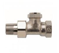 Honeywell Raccordement vissé pour radiateur Verafix 1/2 passage nickelé avec vidange, V2400D0015, V2400D0015