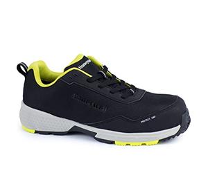 Honeywell Scarpe di Sicurezza Industriale Agile Starter S1P SRC per Uomo e Donna, Stile Low-Cut, Fodera in Rete 3D, Puntale in Fibra di Vetro, Suola in Gomma, Gialla, Taglia 4 UK, 6250126-37