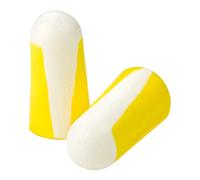 Honeywell Tappi auricolari in schiuma monouso Howard Leight by Bilsom 303L 1005073, SNR 33 dB, grandi, giallo e bianco, a forma di proiettile, senza corde (confezione da 200 paia)