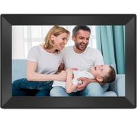 Hong Chi 10.1 pollici Smart Digital Photo Frame, Cornice per foto digitale WiFi, 32 GB, grande memoria/rotazione automatica a 360°, montaggio a parete, invio di foto/video utilizzando la