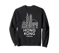 Hong Kong, Cina, Orizzonte, architettura, Città, Viaggio, edifici Felpa