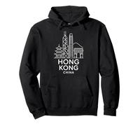 Hong Kong, Cina, Orizzonte, architettura, Città, Viaggio, edifici Felpa con Cappuccio