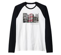 Hong Kong Mongkok Retro Kowloon Vintage Fine Art Souvenir Maglia con Maniche Raglan
