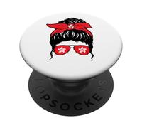 Hong Kong Ragazza Hong Kong Bandiera Orgoglioso Hong Kong Donna PopSockets PopGrip Adesivo