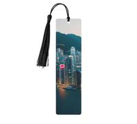 Hong Kong - Segnalibri con nappe da donna, 5 pezzi, in legno, accessori per libri