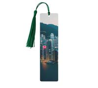 Hong Kong - Segnalibri con nappe da donna, 5 pezzi, in legno, accessori per libri