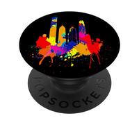 Hong Kong Skyline Cina Colori Buddha Amore Hong Kong PopSockets PopGrip Adesivo