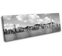 Hong Kong Skyline Day Asia Asian City SINGLE TELA parete arte foto stampa