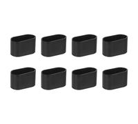 HONGBA 24 pezzi Tappi for gambe di sedie, 5/8" x1-5/16 Protezioni for pavimenti antiscivolo in PVC Coprigambe quadrate for sedie Tappi for gambe di tavoli for mobili, Nero