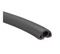 HONGBA D20 Copricavo da pavimento da 6,6 piedi, Copricavo da pavimento in PVC, Copricavo for prolunghe, Protegge i cavi e previene gli inciampi dei cavi, Larghezza foro: 0,31", Nero