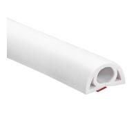 HONGBA D20 Copricavo da pavimento da 6,6 piedi, Copricavo da pavimento in PVC, Copricavo for prolunghe, Protegge i cavi e previene gli inciampi dei cavi, Larghezza foro: 0,31", Nero
