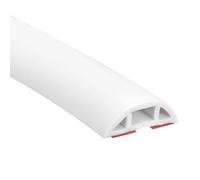 HONGBA D30 Copricavo da pavimento da 3,3 piedi, Copricavo da pavimento in PVC, Copricavo for prolunghe, Protegge i cavi e previene gli inciampi dei cavi, Larghezza foro: 0,39", Bianco