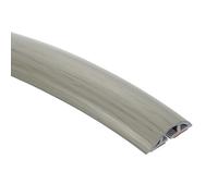 HONGBA D30 Copricavo da pavimento da 3,3 piedi, Copricavo da pavimento in PVC, Copricavo for prolunghe, Protegge i cavi e previene gli inciampi dei cavi, Larghezza foro: 0,39", Grigio legno