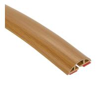 HONGBA D30 Copricavo da pavimento da 6,6 piedi, Copricavo da pavimento in PVC, Copricavo for prolunghe, Protegge i cavi e previene gli inciampi dei cavi, Larghezza foro: 0,39", Giallo legno