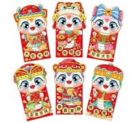 Hongbao - 6 buste per il Capodanno cinese, buste per denaro, anno del serpente, per feste primaverili