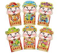 Hongbao - 6 buste per il Capodanno cinese, buste per denaro, anno del serpente, per feste primaverili