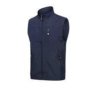 HONGBI Gilet Sportivo Uomo Gilet da Pesca Taglie Forti Giacca Senza Maniche Casual Giubbotto Smanicato da Lavoro Gilet Leggero Estivo per Giornalista Fotografia Caccia Viaggio All'aperto Gilet