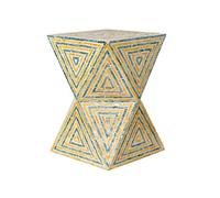 hongchenke34 Tavolino Laterale Per Divano Tavolino laterale for divano a conchiglia, tavolo angolare geometrico for soggiorno, tavolino da caffè for balcone, espositore decorativo
