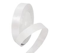 HONGCI 22m Nastro Bianco 15mm,Nastro Raso Nastrino Bordeaux Nastri Regalo Nastro Satin,Fiocco Nastro per Pacchi Regalo,Artigianato,Bomboniere,Bouquet,Natale,Feste di Compleanno Matrimoni Decorazioni