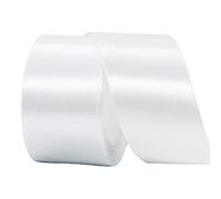 HONGCI 22m Nastro Bianco 50mm,Nastro Raso Nastrino Bordeaux Nastri Regalo Nastro Satin,Fiocco Nastro per Pacchi Regalo,Artigianato,Bomboniere,Bouquet,Natale,Feste di Compleanno Matrimoni Decorazioni