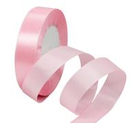 HONGCI 22m Nastro Rosa 20mm,Nastro Raso Nastrino Bordeaux Nastri Regalo Nastro Satin,Fiocco Nastro per Pacchi Regalo,Artigianato,Bomboniere,Bouquet,Natale,Feste di Compleanno Matrimoni Decorazioni
