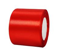 HONGCI 22m Nastro Rosso 75mm,Nastro Raso Nastrino Bordeaux Nastri Regalo Nastro Satin,Fiocco Nastro per Pacchi Regalo,Artigianato,Bomboniere,Bouquet,Natale,Feste di Compleanno Matrimoni Decorazioni