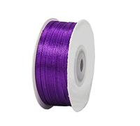 HONGCI 91m Nastro Viola 3mm,Nastro Raso Nastrino Bordeaux Nastri Regalo Nastro Satin,Fiocco Nastro per Pacchi Regalo,Artigianato,Bomboniere,Bouquet,Natale,Feste di Compleanno Matrimoni Decorazioni
