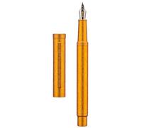 Hongdian 1851 - Penna stilografica con pennino extra fine, design classico, con converter e custodia in metallo, motivo: fiori di ghiaccio dorato