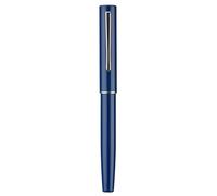 Hongdian C2 - Penna stilografica con pennino extra fine morbido, blu scuro e design classico retrò, in metallo, con convertitore di inchiostro