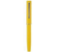 Hongdian C2 - Penna stilografica con pennino fine morbido, giallo limone e design classico retrò, in metallo, con convertitore di inchiostro