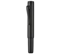 Hongdian M2 - Mini penna stilografica con pennino piegato, forma elegante, in alluminio, con tasca corta (nero opaco)