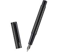 Hongdian Penna Stilografica in Fibra Di Carbonio, Pennino Extra Fine, Design Mod