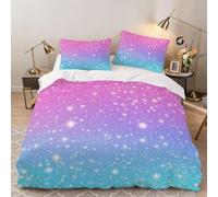 Hongduo Set Copripiumino una Piazza e Mezza Ombre, Copripiumino 200x200 Veloce Microfibra Biancheria da Letto 3D Parure Copripiumone con 2 x Federe con Cerniera