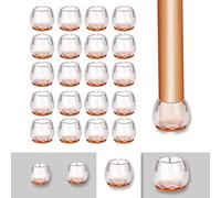 HONGECB 20 Pcs Rotondo Gamba Della Sedia Caps, Sedia Gamba Tappi Piedi Pastiglie, Piedini Gomma Per Sedie, Sedia Piedini In Gomma Protector Pad Per Pavimenti In Casa Soggiorno, Trasparente 25-29mm
