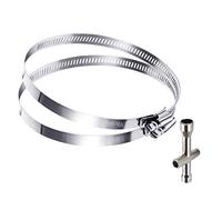 HONGECB 6 Pollici Fascetta Mettallica Inox, Grandi dimensioni 141-165 mm Fascetta Stringitubo Regolabili in Acciaio Inox, per condotti regolabili Giunto, tubo di fissaggio tubi e tubi, 2 pezzi