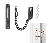 HONGECB Catena Per Porta Anteriore, Blocco Catena Porta, Catena Per Porta Di Sicurezza, Catena Porta Catene di Sicurezza con Viti, Sicurezza Senza Forare, per Residenziali e Degli Appartamen, nero