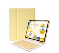 HongHeFu Accessori, Backlight Touch Keyboard Leather Case Suitable for iPad PRO 11-5th Gen-2024(Yellow+Keyboard)