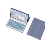 HongHeFu Accessori, Detachable Keyboard Tablet Leather Case Suitable for Honor X8-10.1 inch(Backlit Keyboard+Lavender Gray)