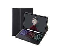 HongHeFu Accessori, Detachable Regular/Tri Color Backlit Touch Keyboard Protective Case Suitable for Samsung Galaxy Tab S6 Lite 10.4 inch P610 2022(Backlit Touch Keyboard+Black)