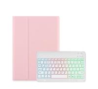 HongHeFu Accessori, Detachable Regular/Tri Color Backlit Touch Keyboard Protective Case Suitable for Samsung Galaxy Tab S10 Fe+ 13.1 inch 2025(Backlit Keyboard+Pink)